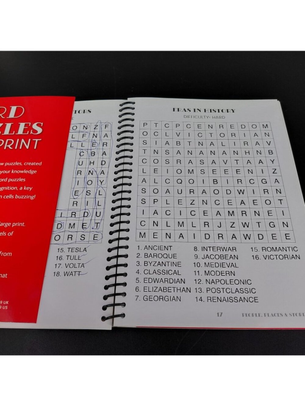 Word Puzzles Large Print Daisy Seal Puzzle Power Spiral Ring Bound Book Activity - Picture 7 of 10